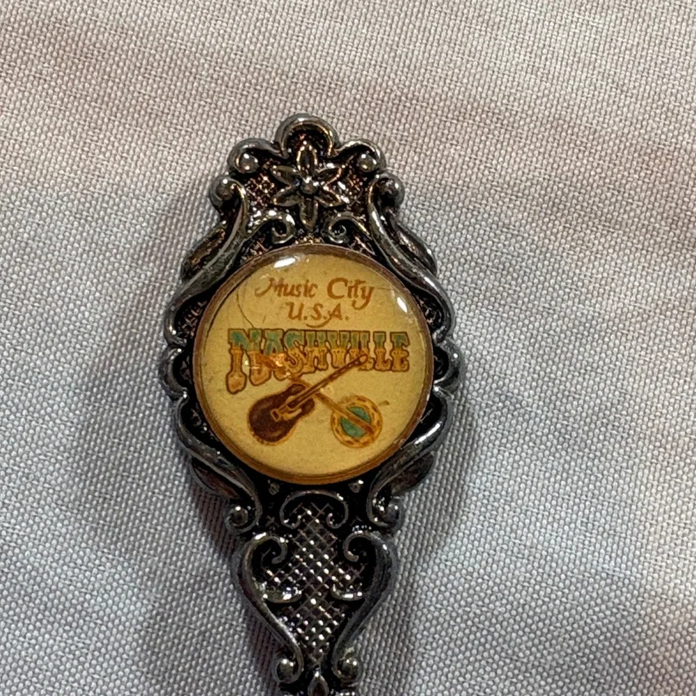 Cameo Nashville Music City USA Souvenir Spoon Silver Plated Australia Vintage